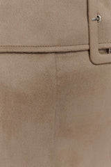 Hayes Faux Suede Belted Mini Skirt - Sand