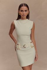 Scheana Stretch Crepe Mini Dress - Ivory