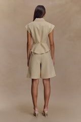 Andina Linen Shorts - Natural Beige