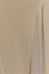 Soleil Knit And Mesh Halter Maxi Dress - Cream
