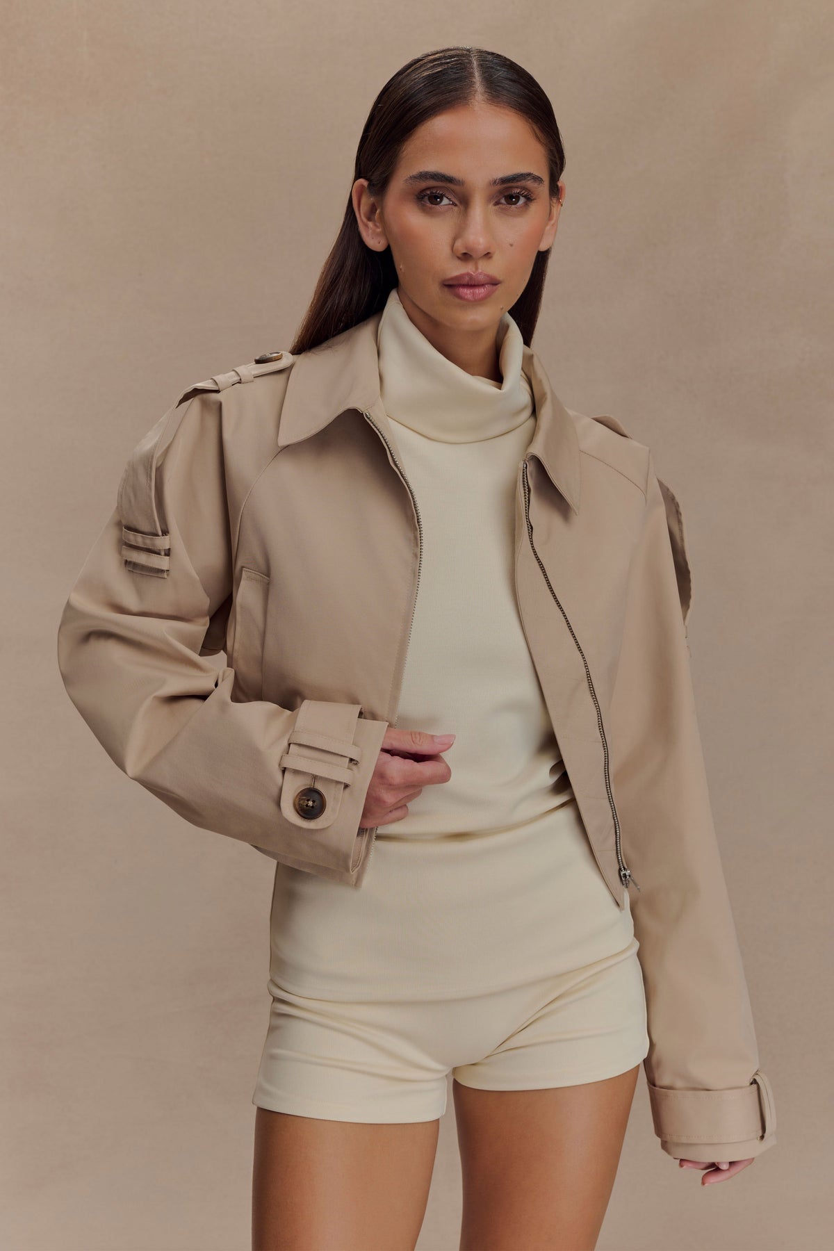 Birdie Fold Over Shorts - Ivory