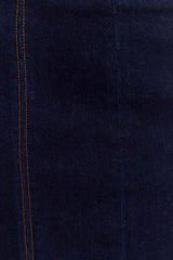 Shauna Denim Halter Midi Dress - Indigo Blue