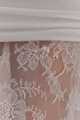 Guinevere Lace And Mesh Maxi Skirt - Ivory