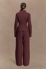 Annalee Cotton Beaded Tie Shirt - Dark Espresso