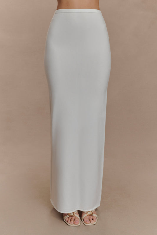 Alejandra Knit Maxi Skirt - White