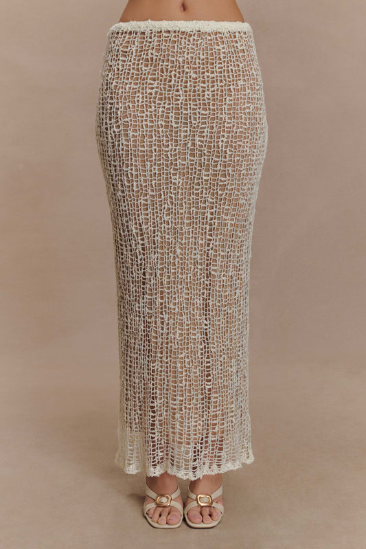 Cordelia Knit Maxi Skirt - Ivory