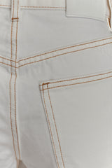 Mannon Mid Rise Denim Jeans - White