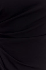 Adalyn One Shoulder Crepe Maxi Dress - Black