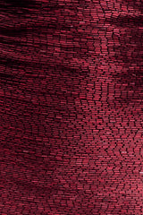 Nylah Beaded Halter Mini Dress - Burgundy