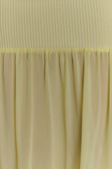 Haille Knit Chiffon Maxi Dress - Lemon