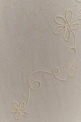 Casey Linen Embroidered Maxi Skirt - Natural