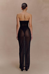 Aoife Mesh Maxi Skirt - Black