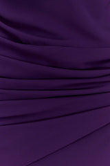 Giulia Chiffon Draped Maxi Dress - Purple