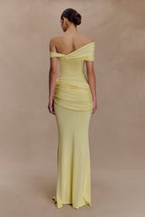 Irene Gathered Knit Top - Lemon