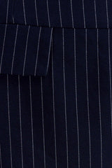Cassie Column Maxi Skirt - Navy Pinstripe