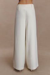 Arlo Wide Leg Suiting Trouser - Ivory