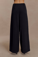 Arlo Wide Leg Suiting Trouser - Black