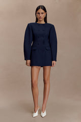 Beatrice Blazer Mini Dress - Navy