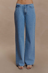 Caitlin Mid Rise Denim Jeans - Classic Blue