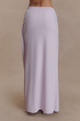Bridget Slinky Maxi Skirt With Hardware - Dusty Lilac