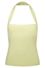 Amelita Suiting Halter Top - Pale Lemon
