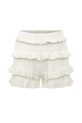 Amy Pointelle Knit Frill Bloomers - Ivory