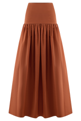 Autumn Maxi Skirt - Burnt Orange