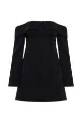 Hugo Suiting Off Shoulder Mini Dress - Black