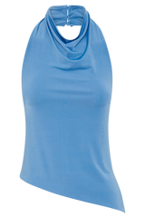 Federica Slinky Halter Neck Top - Iris Blue