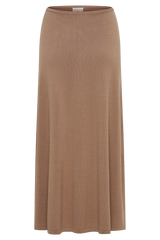 Diedre A-Line Knit Maxi Skirt - Pecan