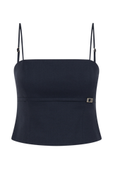 Aberley Crop Top - Dark Navy