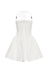 Ruby Halter Mini Dress - White