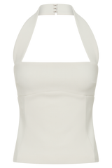 Amelita Suiting Halter Top - Ivory