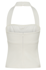 Amelita Suiting Halter Top - Ivory