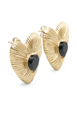 Amore Heart Earrings - Gold
