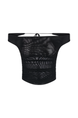 Brooklyn Mesh Crop Top - Black
