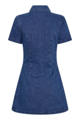 Leighton Denim Button Down Mini Dress - Dark Blue