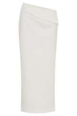 Astrid Suiting Midi Skirt - White