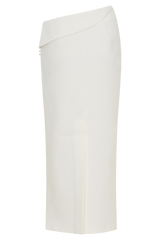Astrid Suiting Midi Skirt - White