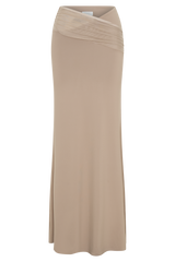 Jules Recycled Nylon And Mesh Maxi Skirt - Taupe