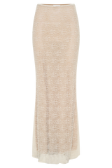 Robyn Sheer Lace Maxi Skirt - Ivory