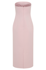 Sussan Strapless Midi Dress - Powder Pink