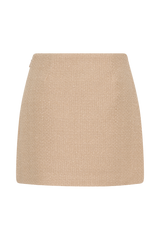 Camilla Boucle Mini Skirt - Light Taupe