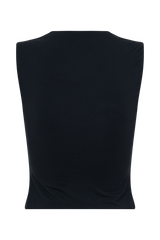 Tatianna Lace Trim Modal Top - Black