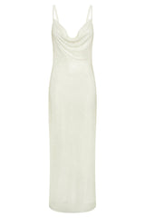 Marise Sequin Gown - White