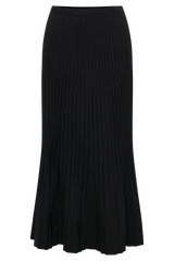 Twyla Pleated Suiting Maxi Skirt - Black