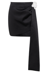 Margot Rose Mini Skirt - Black