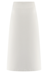 Cecilia Denim A-Line Midi Skirt - White