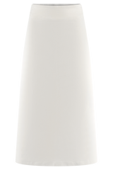 Cecilia Denim A-Line Midi Skirt - White