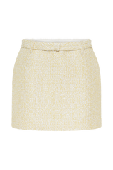 Mercer Tweed Mini Skirt - Lemon
